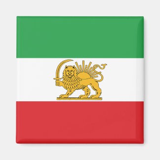 Íman Iran Flag Lion And Sun Shah of Iran Flag Magnet