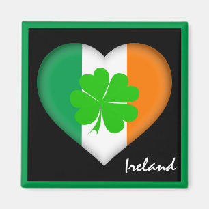 Íman Ireland & Irish Heart, Shamrock Irish flag /sport