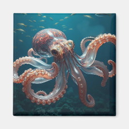 Íman Iridescent Glass Octopus Art | Deep Sea Life