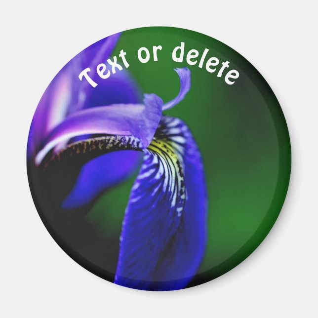 Íman Íris Personalizada Flor Bandeira Azul (Frente)