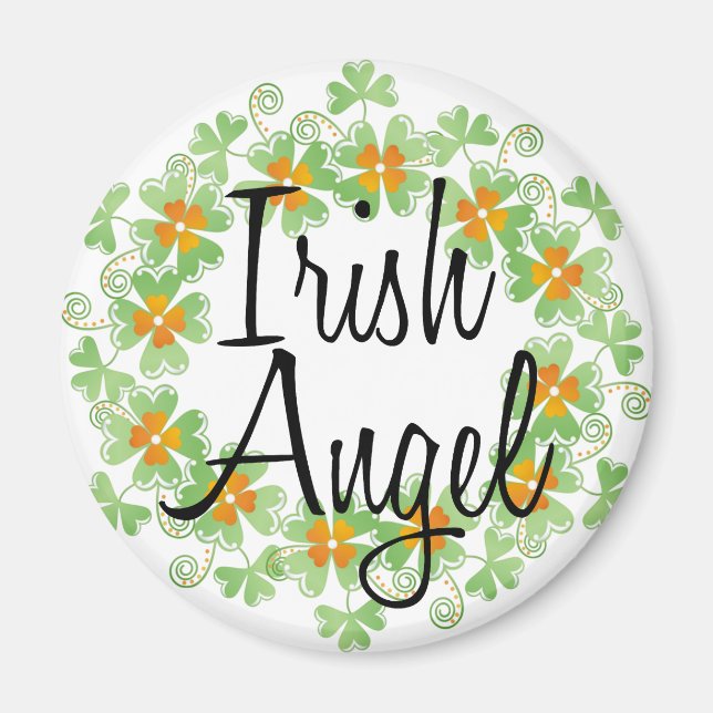 Íman Irish Angel Shamrock Wreath (Frente)
