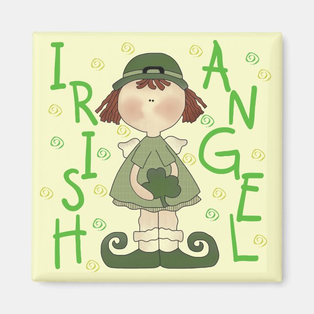 Íman Irish Angel T-shirts e presentes (Frente)