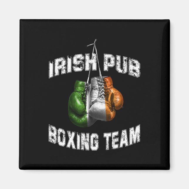 Íman Irish Boxing Funny Ireland Flag - Irish Pub (Frente)