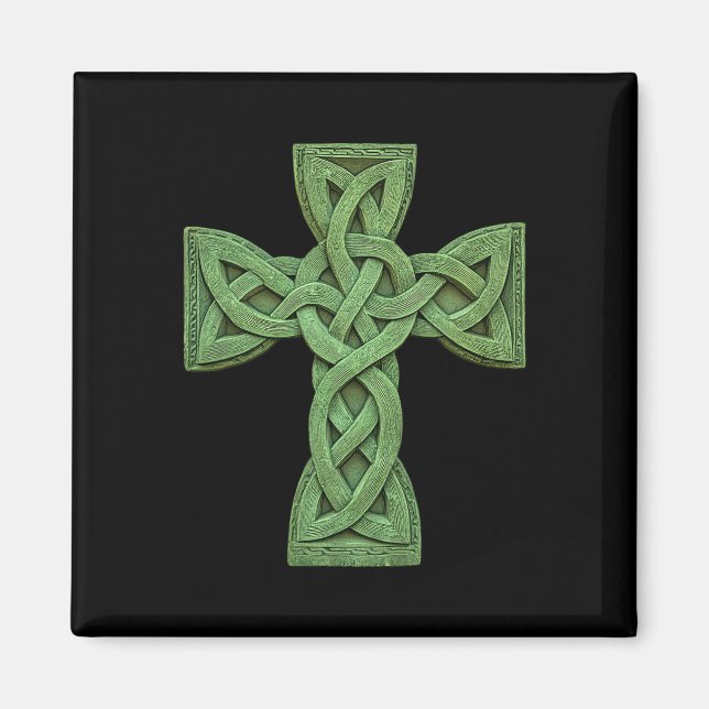 Íman Irish Celtic Cross Knot Christian Santa Trindade S (Frente)