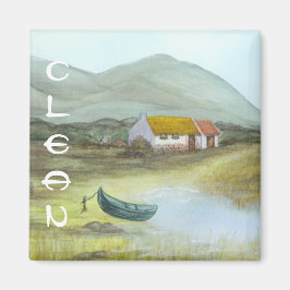 Íman Irish Cottage Dishwasher Magnet CLEAN por Bonhovey