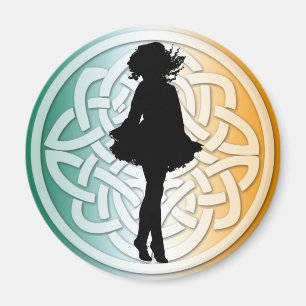 Íman Irish Dancer Celtic Flag Magnet
