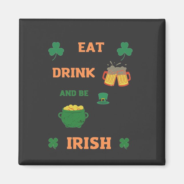 Íman irish Eat e beba cerveja (Frente)