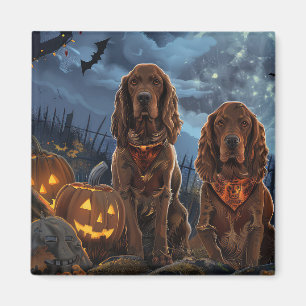Íman Irish Red Setter Halloween Assustador