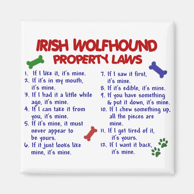 Íman IRISH WOLFHOUND Property Laq 2 (Frente)