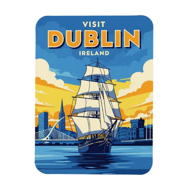 Íman Irlanda Dublin Tall Ship (Vertical)