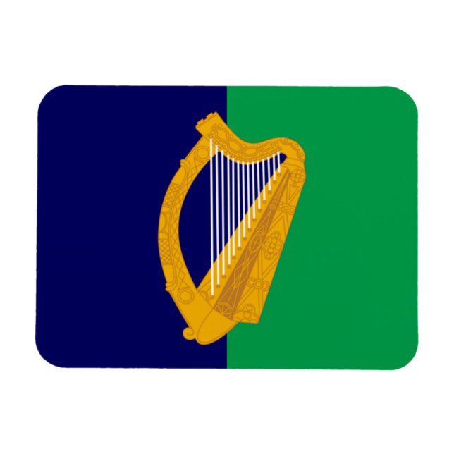 Íman Irlanda Flag Magnet - Harp on Blue & Green (Horizontal)