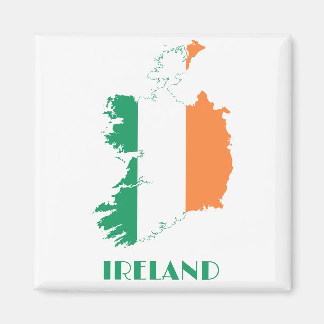 ÍMAN IRLANDA - IRLANDA/MAPA/BANDEIRA/CORES/EMBLEM (Frente)