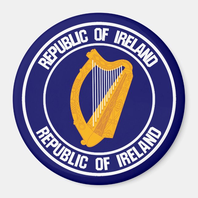 Íman Irlanda Round Emblem (Frente)