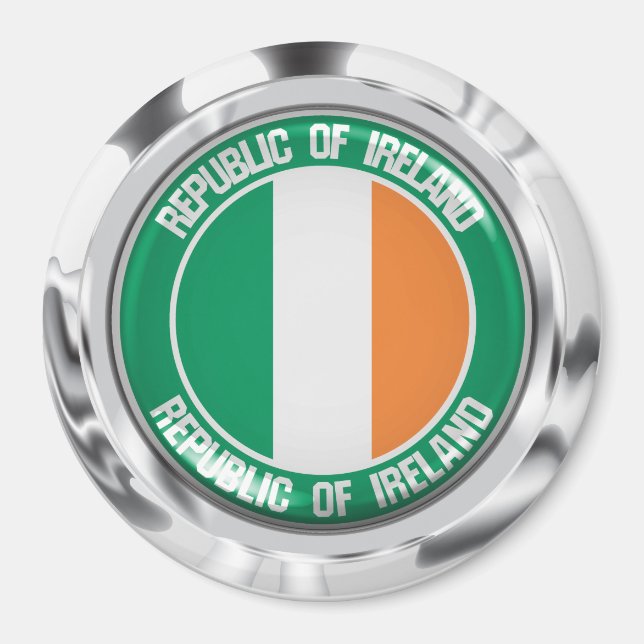 Íman Irlanda Round Emblem (Frente)