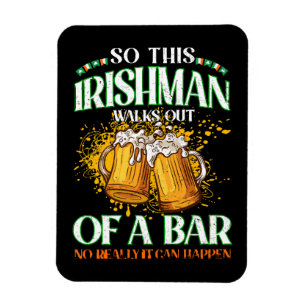 Íman Irlandês Bebendo Cerveja Dia de São Patrício