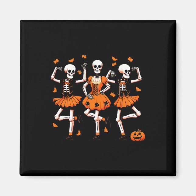 Íman Irlandês Dançando Esqueletos Spooky Dance Hallowee (Frente)