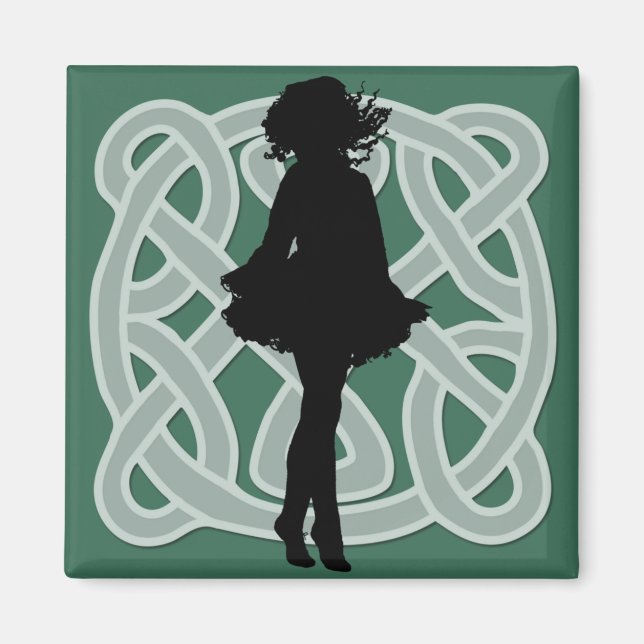 Íman Irlandês Dancer Celta Magnet Verde (Frente)