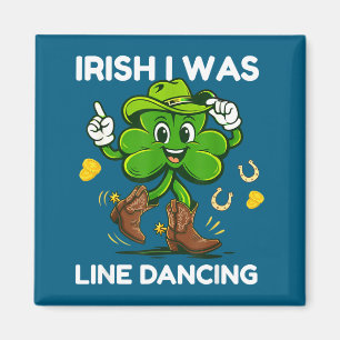 Íman Irlandês estava dançando em linha divertido dia de
