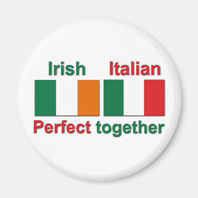 Íman Irlandês Italiano - Perfeito Juntos! (Frente)