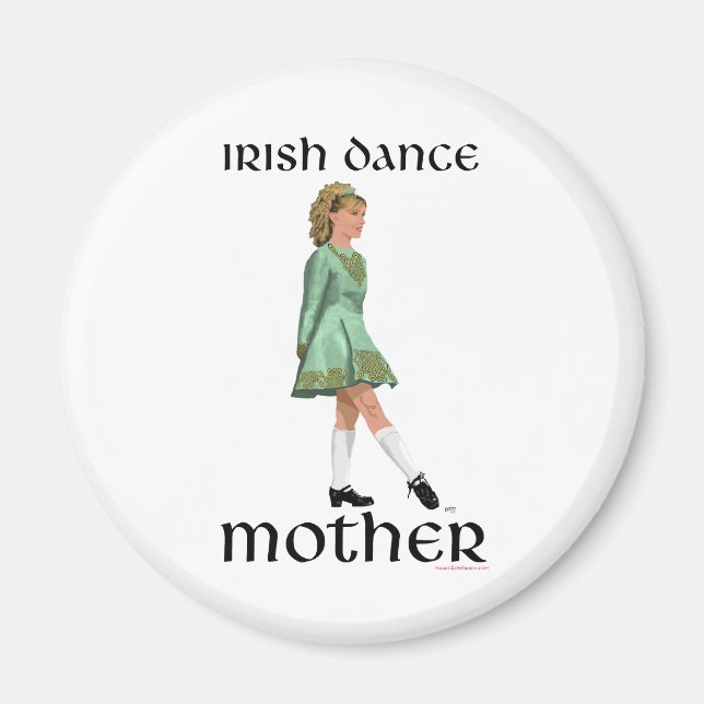 Íman Irlandês Step Dance Madre - Verde (Frente)