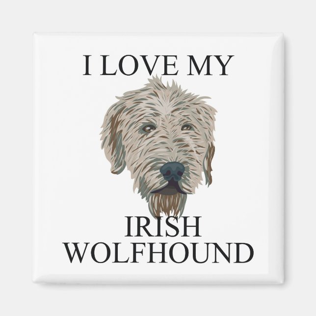 Íman Irlandês Wolfhound Love! (Frente)