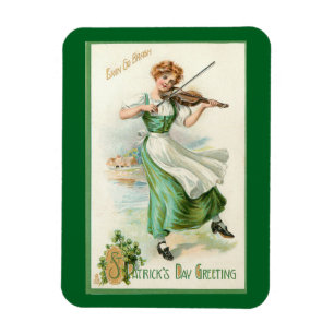 Íman Irlandesa Miss com Violino Flexível Magnet