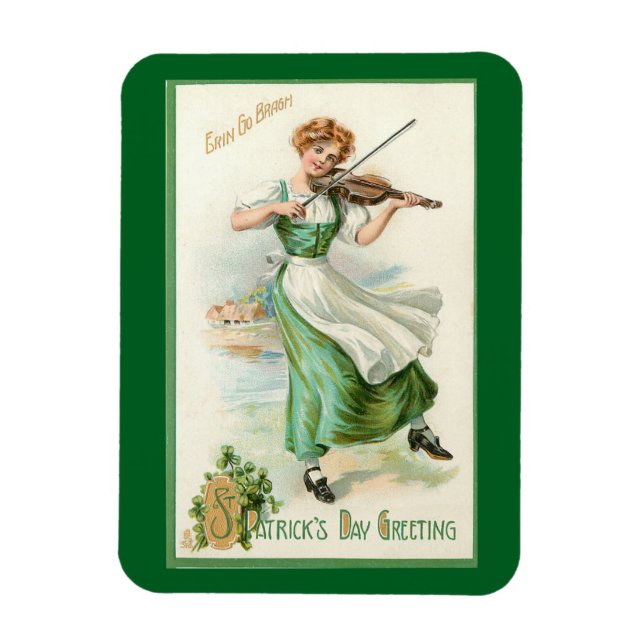 Íman Irlandesa Miss com Violino Flexível Magnet (Vertical)