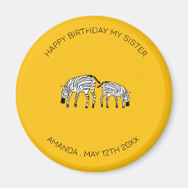 Íman Irmã Aniversário, Zebras Quenianas Bonitas e Feliz