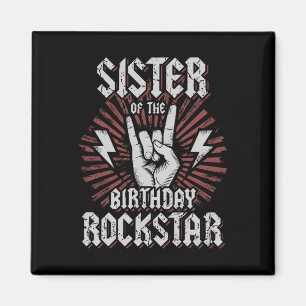 Íman Irmã Da Rocker De Aniversário Correspondente Ro