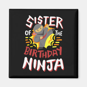 Íman Irmã Do Aniversário Ninja Karate Kids Parte Do Dia