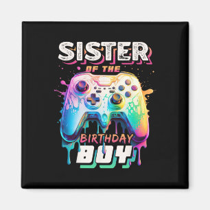 Íman Irmã Do Menino Do Aniversário Jogo De Vídeo Combin