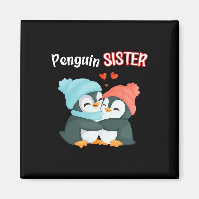 Íman Irmã do Pinguim - Caro &amp da Sibling; Cute Daugh (Frente)