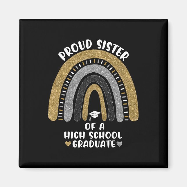 Íman Irmã Orgulhosa De Um Formando Segundo grau Arco-Ír (Frente)