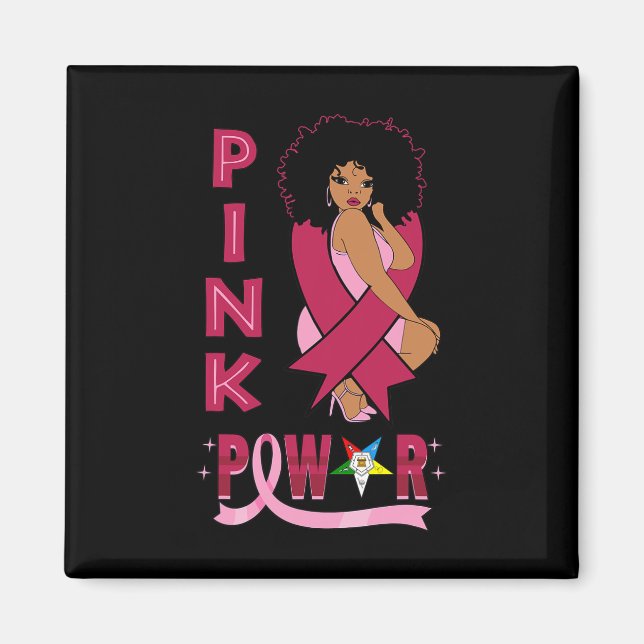 Íman Irmã Pink Power Eastern Star Conscientização Cânce (Frente)