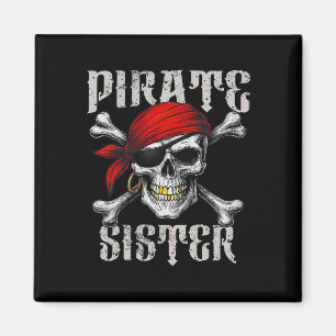 Íman Irmã Pirata Jolly Roger Flag E Skull Crossbone