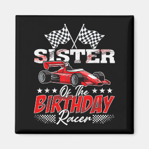 Íman Irmã Race Car Da Família Birthday Racer Racing