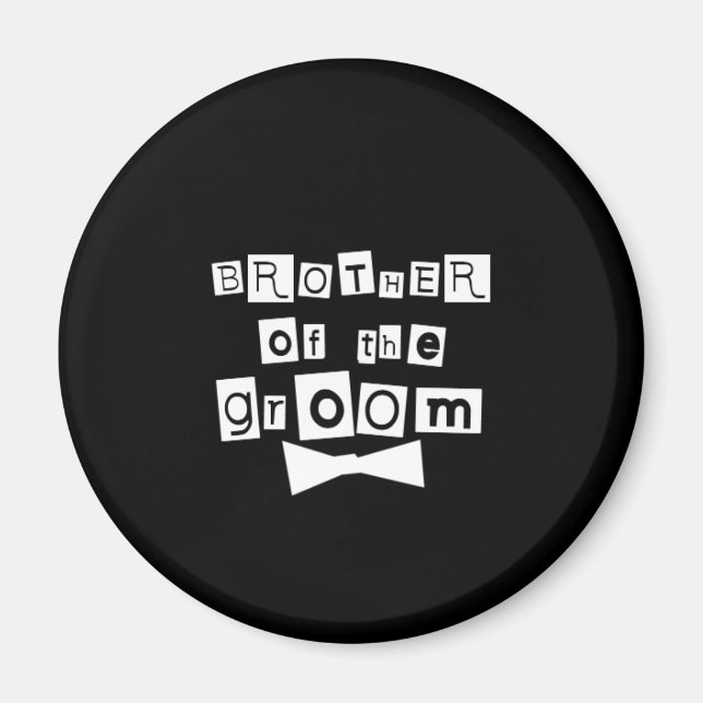 Íman Irmão do Groom White em Preto (Frente)