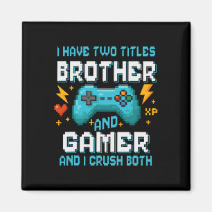 Íman Irmão e jogador Console Pixel Video Game Player G