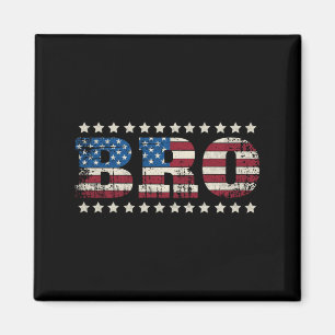 Íman Irmão Patriótico Bandeira Americana 4 De Julho