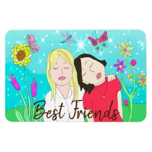 Íman Irmãs Whimsical Folk Art Palavra desenhada