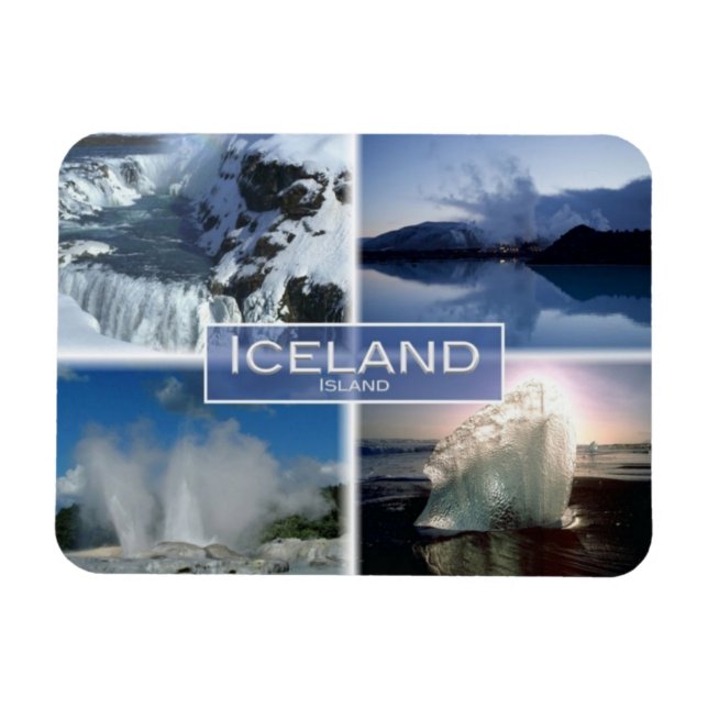Íman IS Islândia - Jokulsarlon - Gullfoss - (Horizontal)