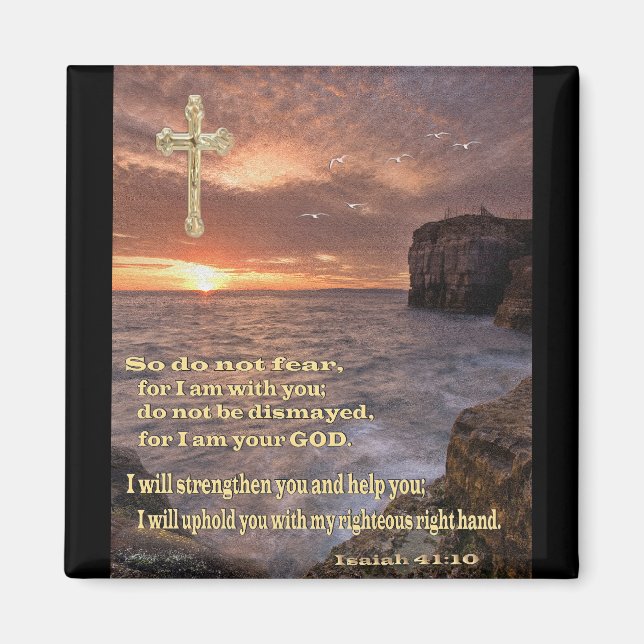 Íman Isaiah 41: 10 presentes cristãos (Frente)