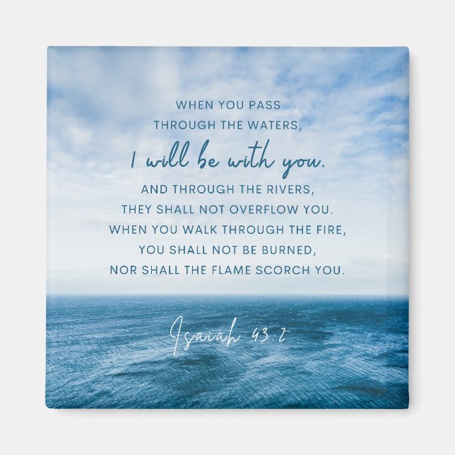 Íman Isaiah 43:2 Quando passar pela água (Frente)
