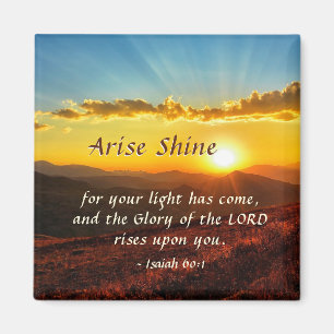 Íman Isaiah 60:1 Sente-se Brilhando Sua luz veio Bíbli