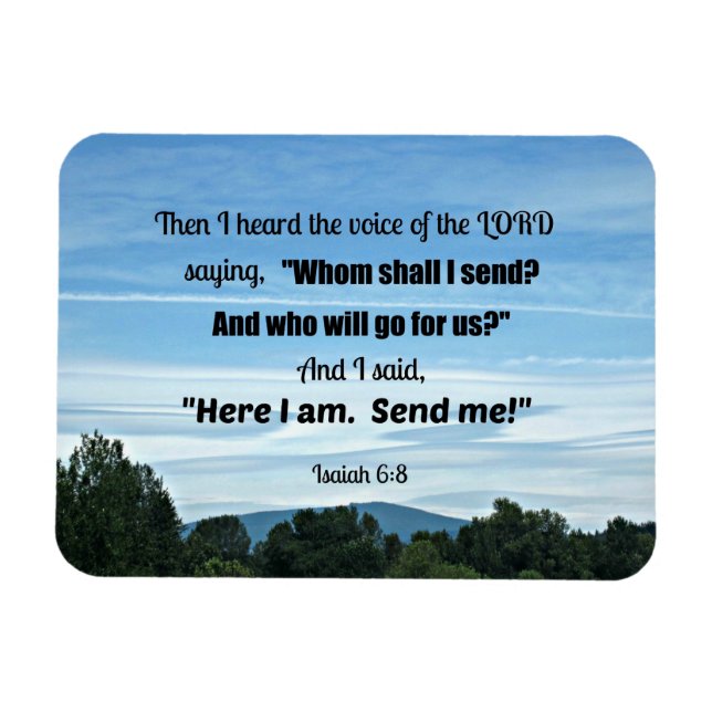 Íman Isaiah 6:8 Então ouvi a voz do Senhor (Horizontal)