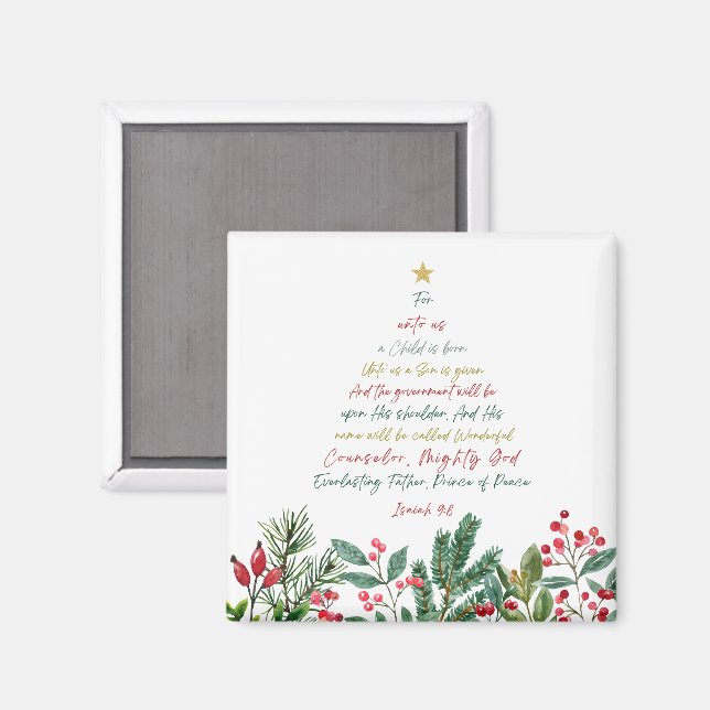 Íman Isaiah 9:6 Para nós Uma Criança é Natal Nascer (Front/Back)