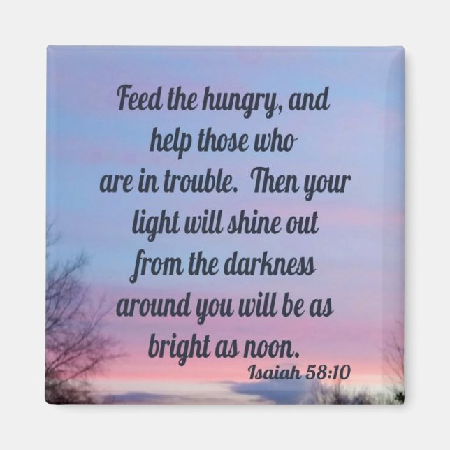 Íman Isaías 58:10 (Frente)