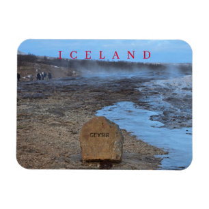 Íman Ísland Geysir Área Geotérmica vista ímã de geladei