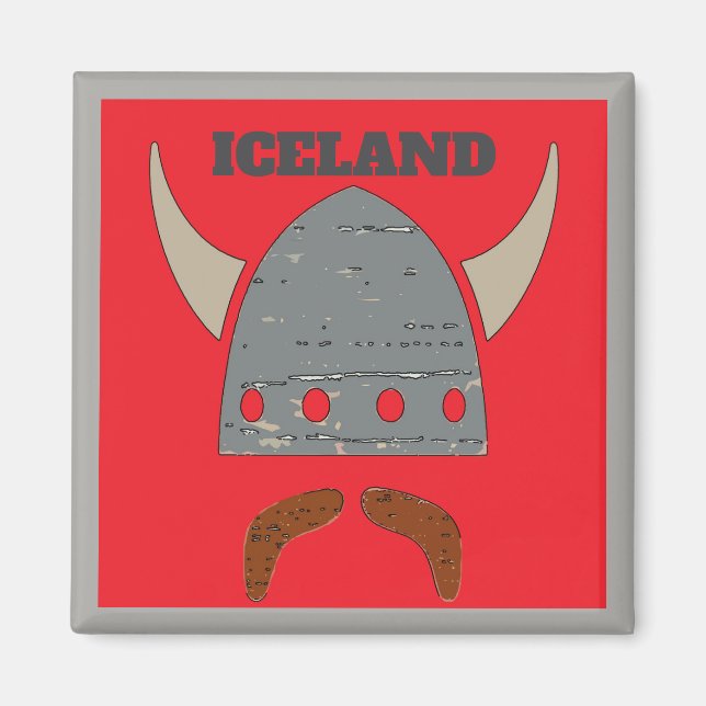 Íman ISLÂNDIA, Cabeça de Viking (Frente)