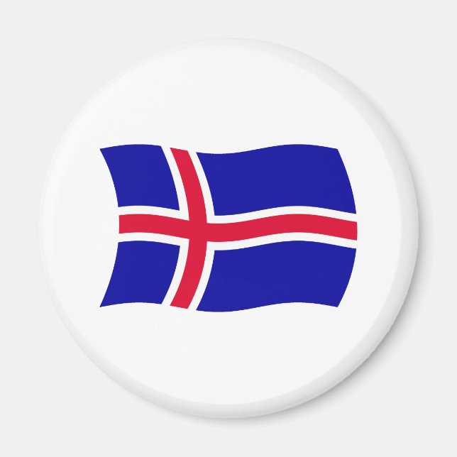 Íman Islândia Flag Magnet (Frente)